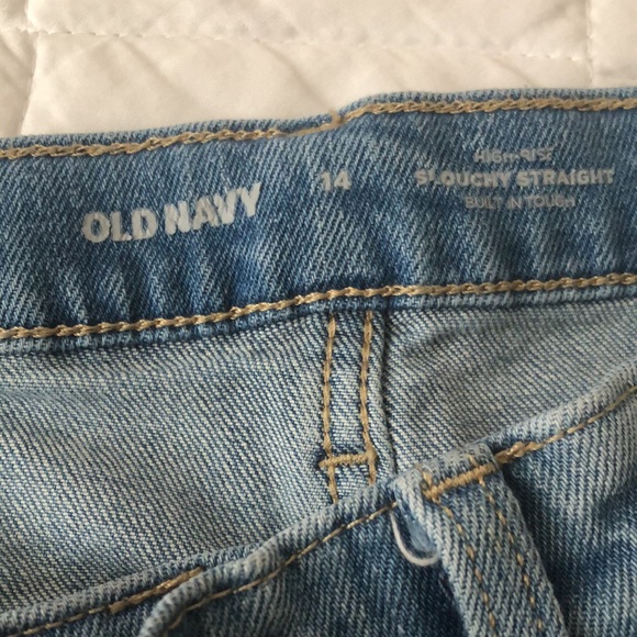 ‼️ONLY WORN TWICE!‼️ Size 14 high rise slouchy straight style OLD NAVY jeans! - Picture 13 of 13